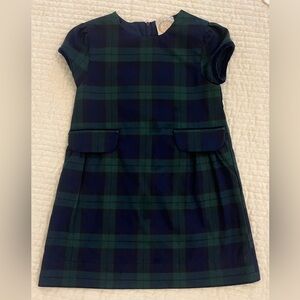 The Beaufort Bonnet Company Navy and Green Plaid Dress